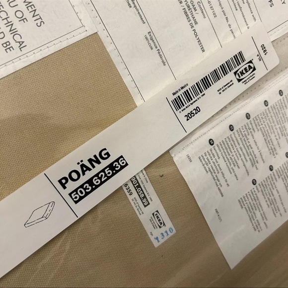 IKEA Poang Ottoman Cushion Hillared Anthracite Replacement Beige 503.625.36 - Picture 3 of 3